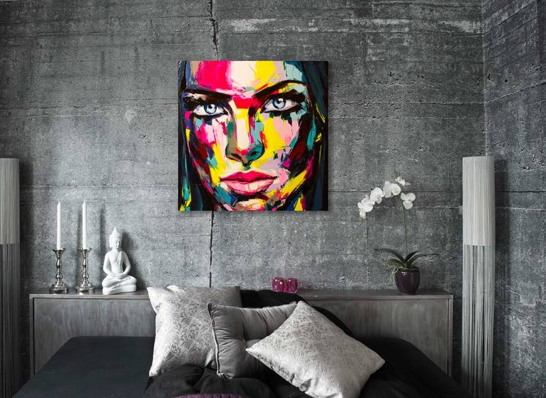 Original Abstract Portrait Painting by Lana Frey