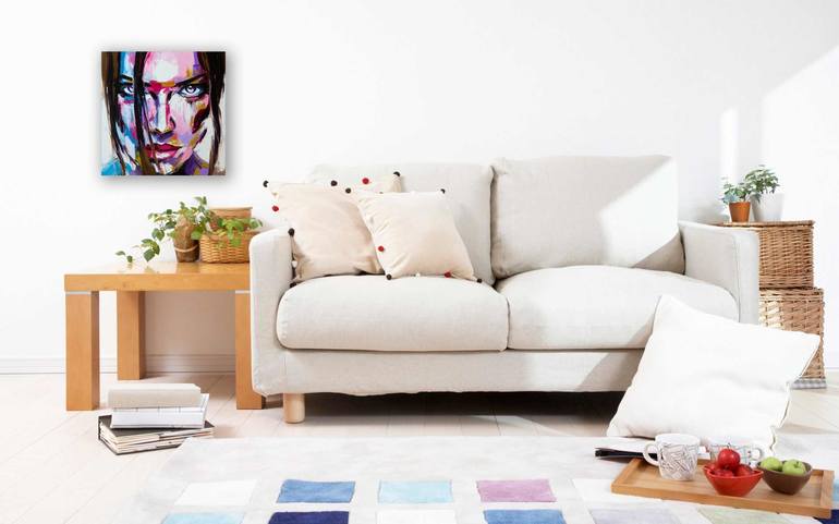 Original Pop Art Portrait Painting by Lana Frey