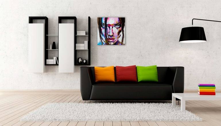 Original Pop Art Portrait Painting by Lana Frey