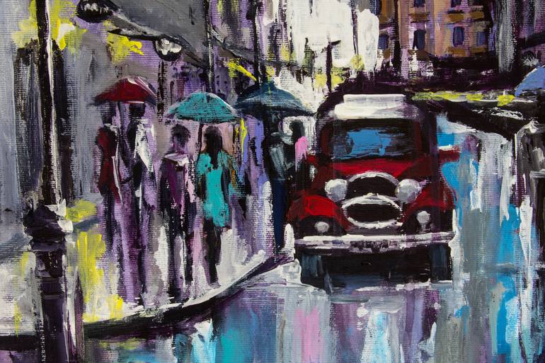 Original Expressionism Cities Painting by Lana Frey