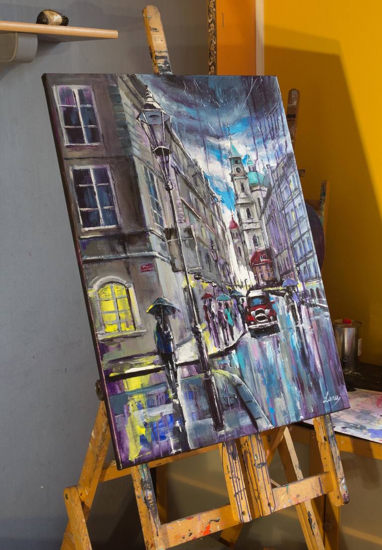 Original Expressionism Cities Painting by Lana Frey