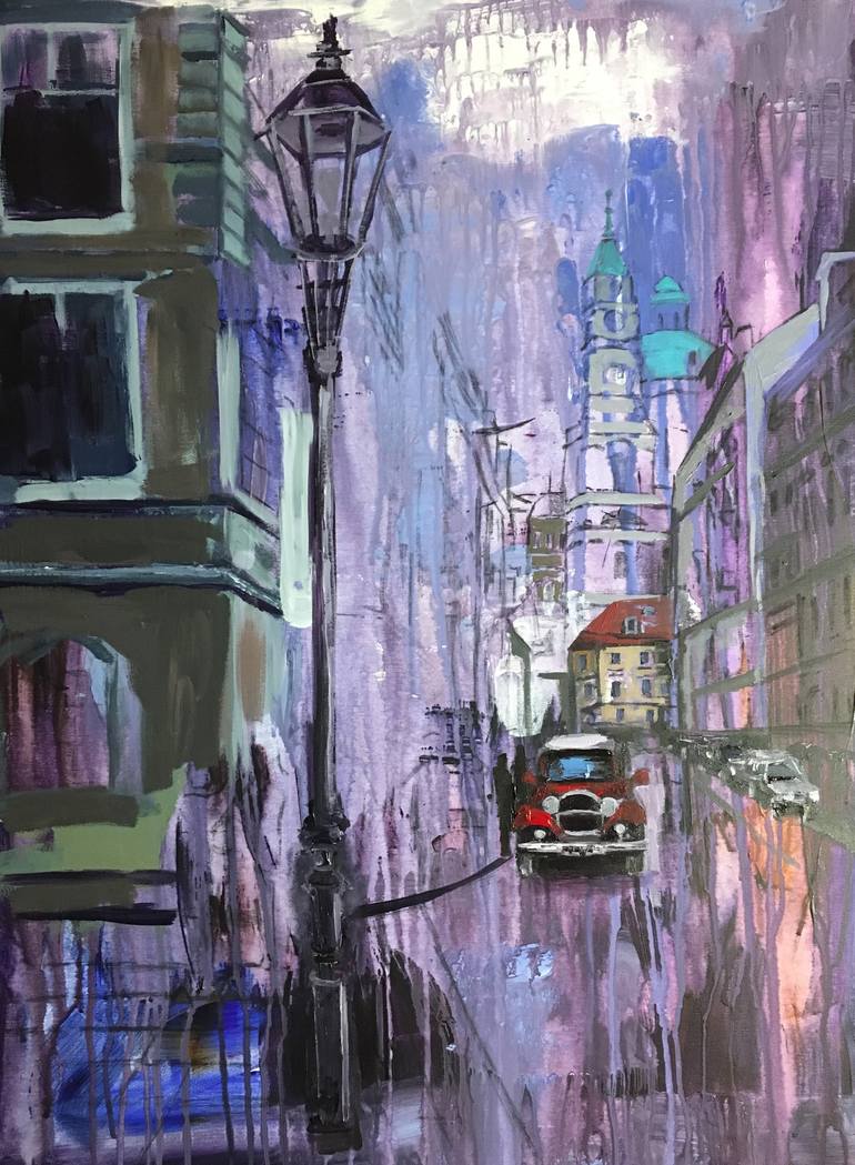 Original Expressionism Cities Painting by Lana Frey