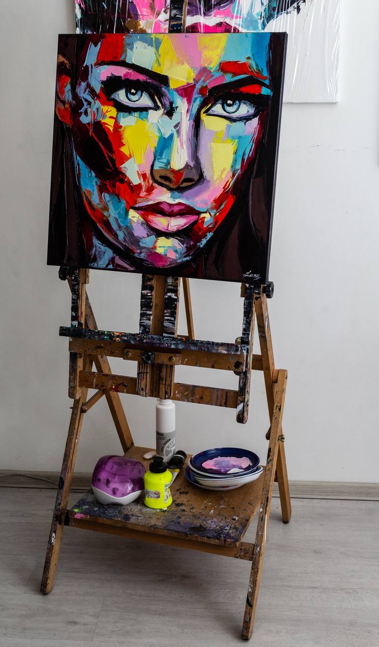 Original Expressionism Portrait Painting by Lana Frey