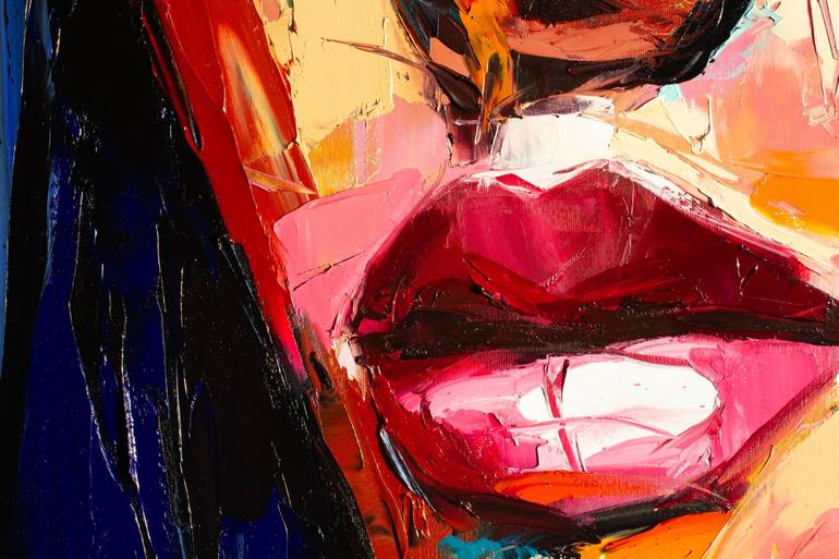 Original Abstract Portrait Painting by Lana Frey