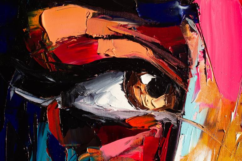 Original Abstract Portrait Painting by Lana Frey