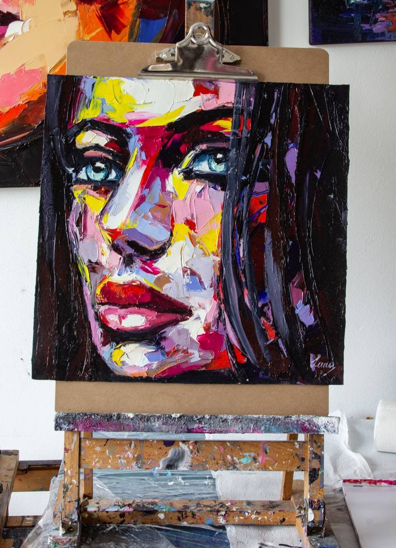 Original Expressionism Portrait Painting by Lana Frey