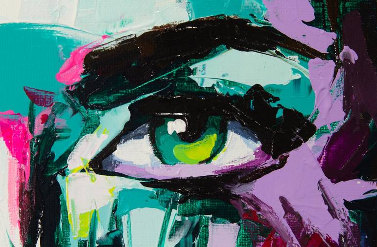 Original Pop Art Portrait Painting by Lana Frey