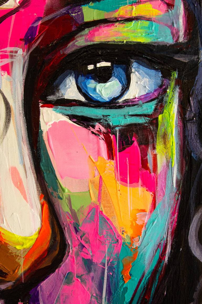 Original Pop Art Portrait Painting by Lana Frey