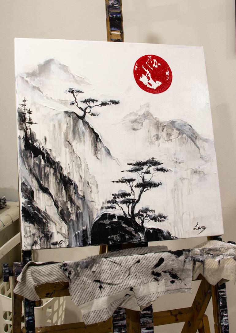 Original Surrealism Landscape Painting by Lana Frey