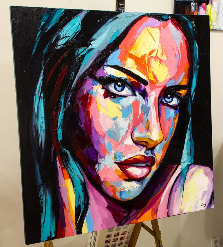 Original Pop Art Women Painting by Lana Frey