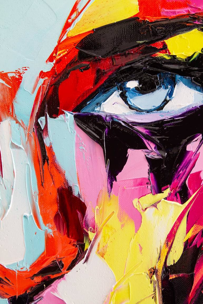 Original Pop Art Portrait Painting by Lana Frey