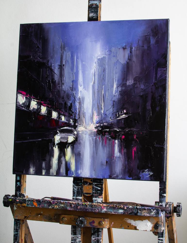 Original Expressionism Cities Painting by Lana Frey