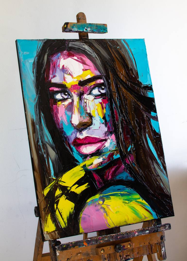 Original Pop Art Women Painting by Lana Frey