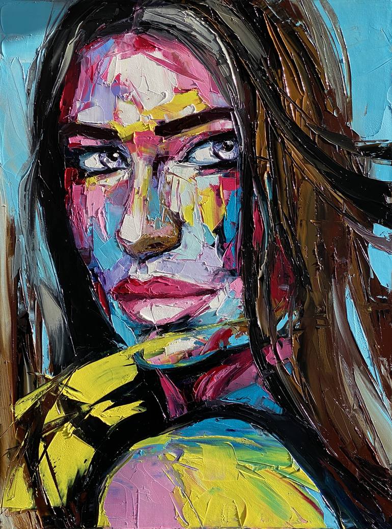 Original Pop Art Women Painting by Lana Frey