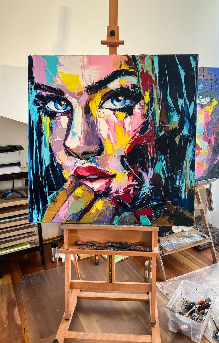 Original Expressionism Portrait Painting by Lana Frey