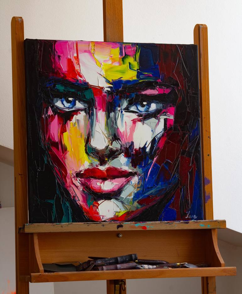 Original Expressionism Portrait Painting by Lana Frey