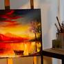 On easel