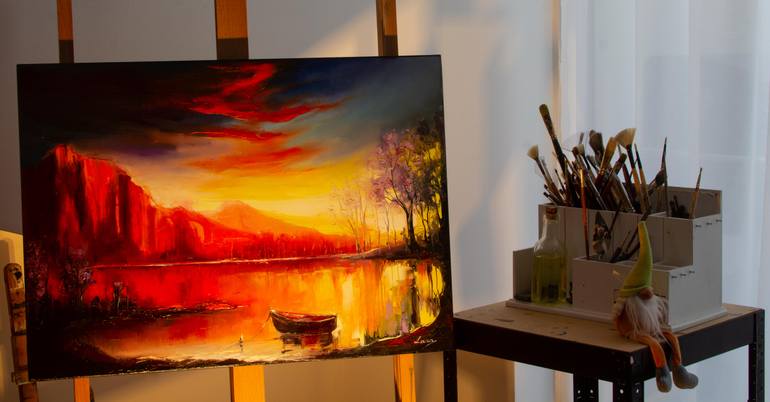 Original Impressionism Landscape Painting by Lana Frey
