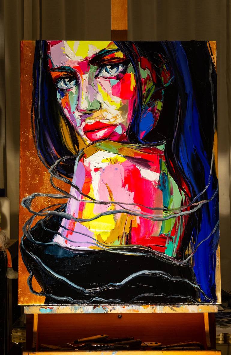 Original Expressionism Women Painting by Lana Frey