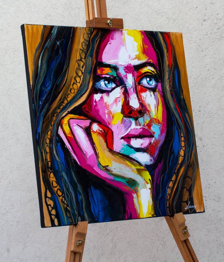 Original Pop Art Women Painting by Lana Frey