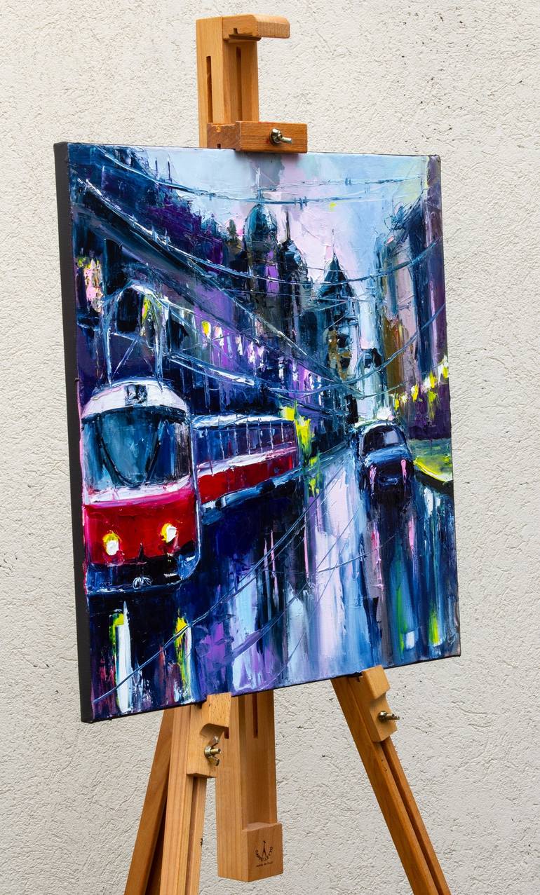 Original Expressionism Cities Painting by Lana Frey