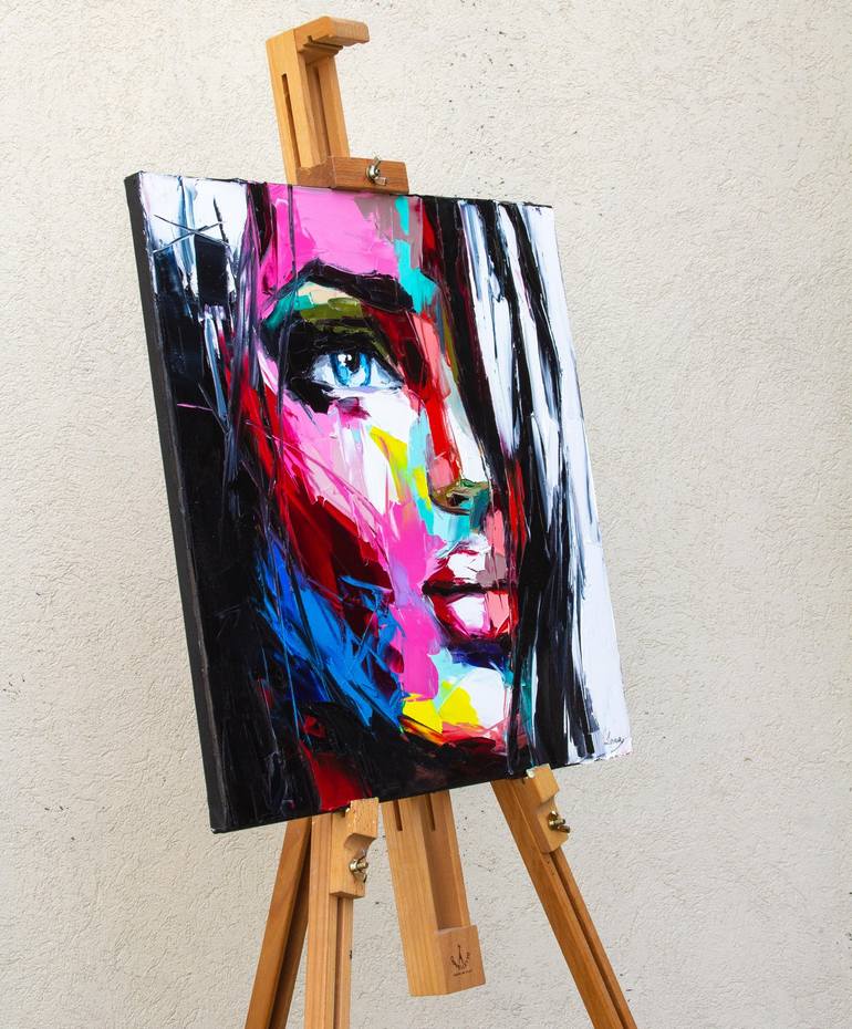 Original Pop Art Portrait Painting by Lana Frey