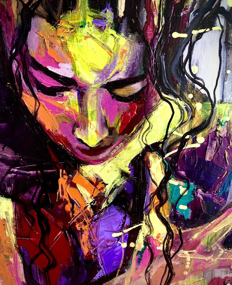 Original Abstract Women Mixed Media by Lana Frey