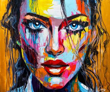 Original Pop Art Women Paintings by Lana Frey