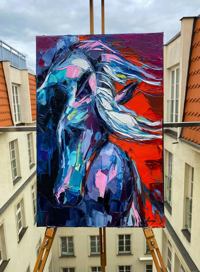 Original Pop Art Horse Painting by Lana Frey