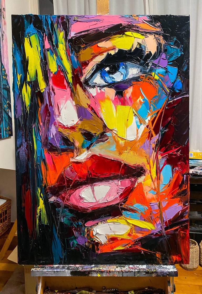 Original Pop Art Women Painting by Lana Frey