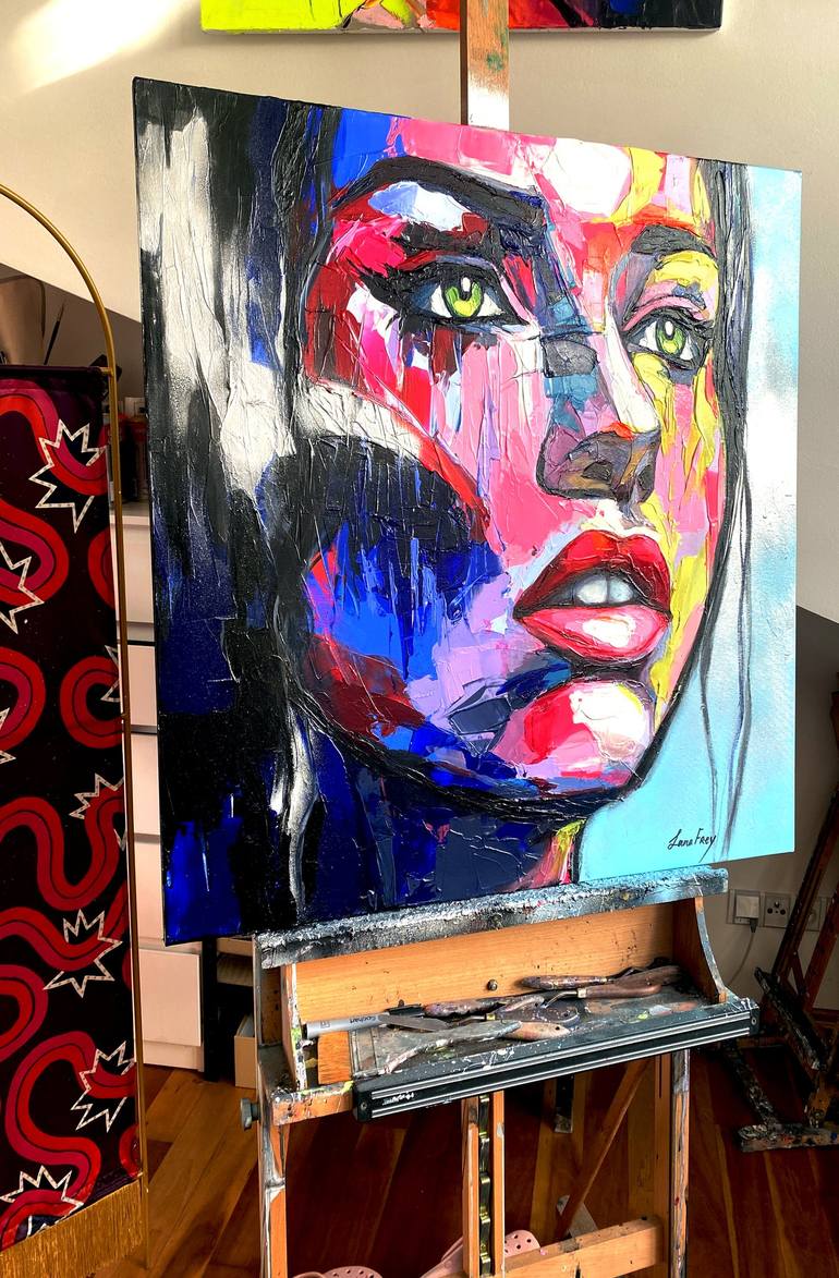 Original Pop Art Women Painting by Lana Frey