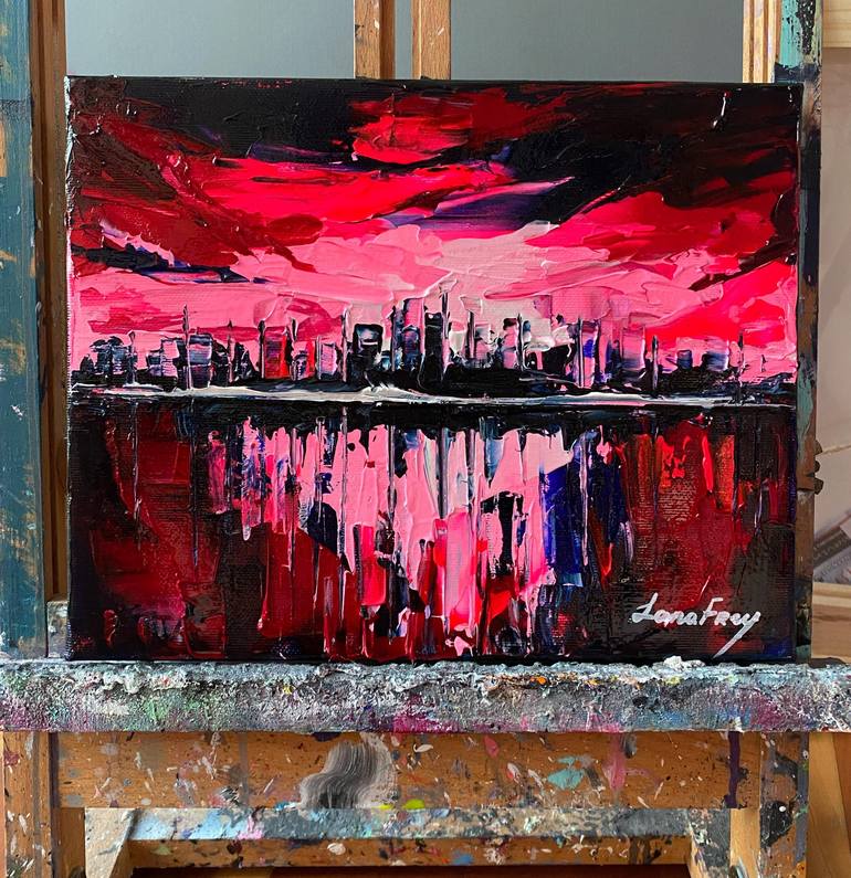 Original Expressionism Landscape Painting by Lana Frey