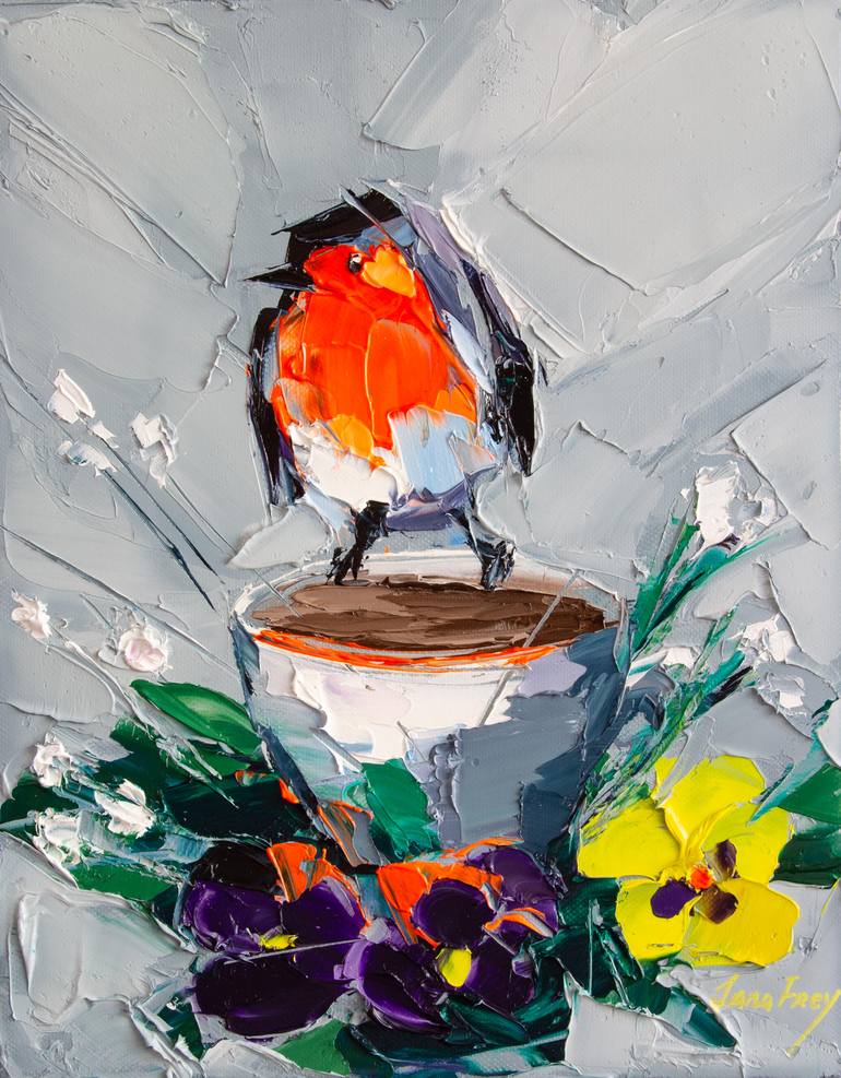 Original Impressionism Animal Painting by Lana Frey