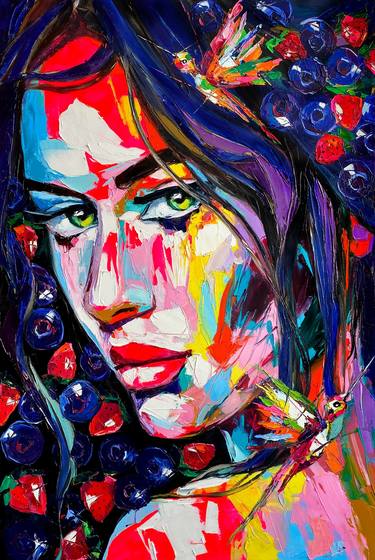 Original Expressionism Portrait Paintings by Lana Frey