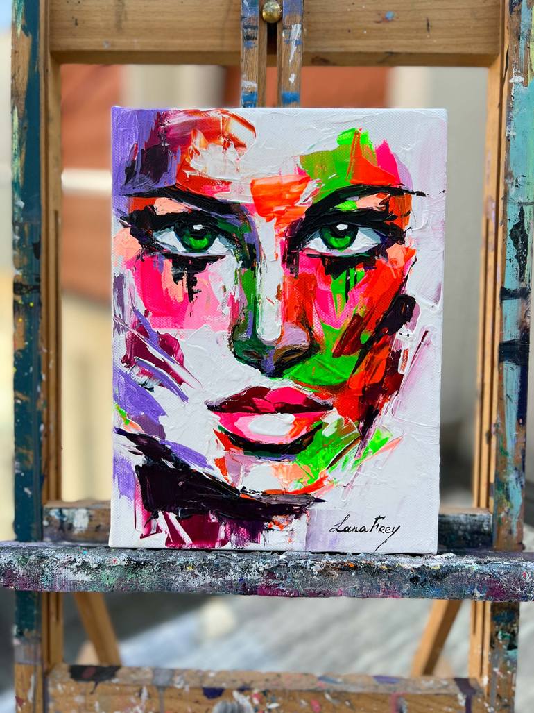 Original Pop Art People Painting by Lana Frey