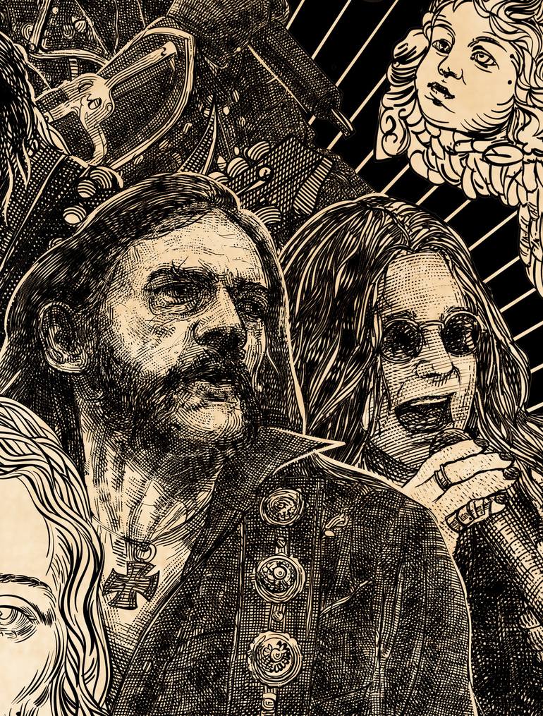 Original Figurative Pop Culture/Celebrity Printmaking by Ladislav Hubert