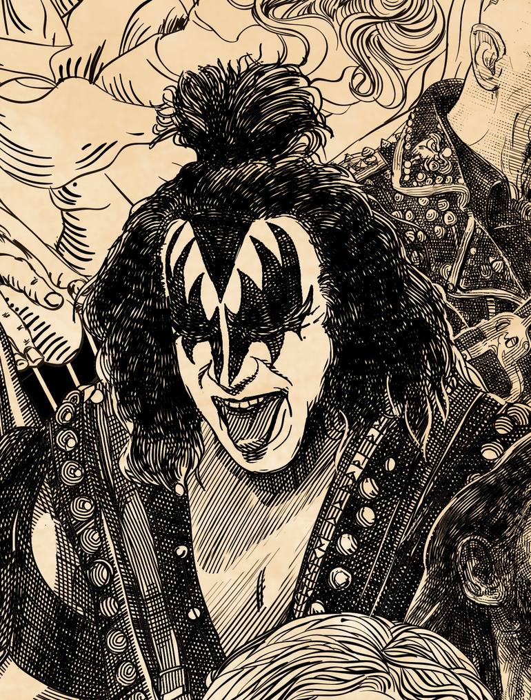 Original Figurative Pop Culture/Celebrity Printmaking by Ladislav Hubert