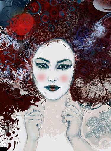 Geisha. Digital illustration thumb