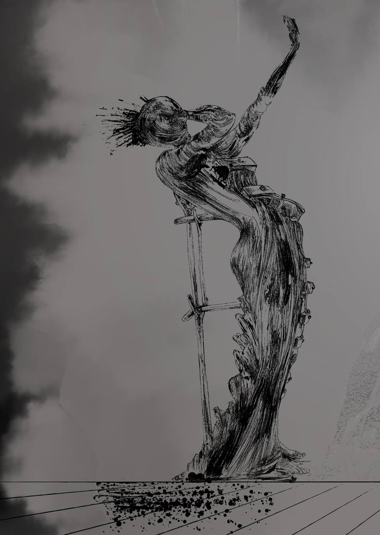 Original Figurative Pop Culture/Celebrity Printmaking by Ladislav Hubert