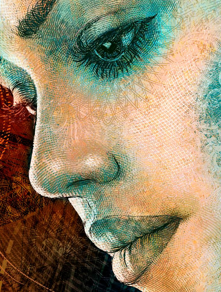 Original Illustration Women Digital by Ladislav Hubert