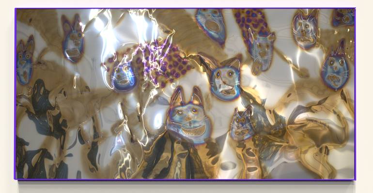Original Conceptual Cats Sculpture by Petro Hrytsiuk