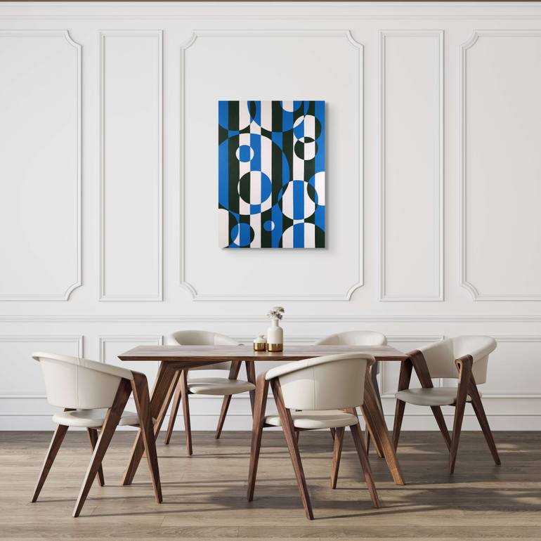 Original Abstract Geometric Painting by Tania Os