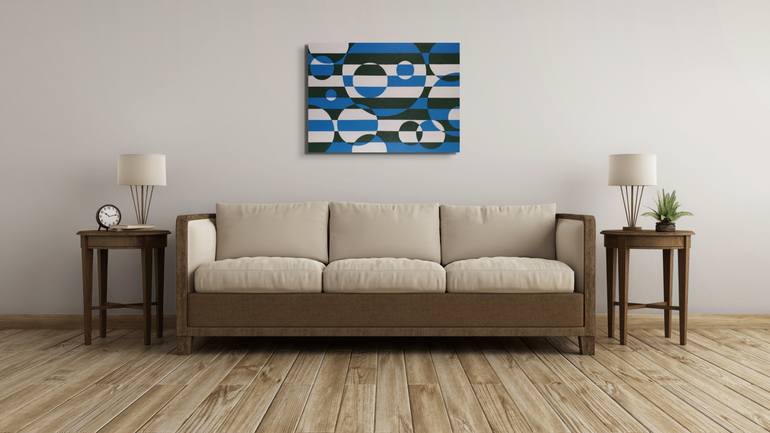 Original Abstract Geometric Painting by Tania Os