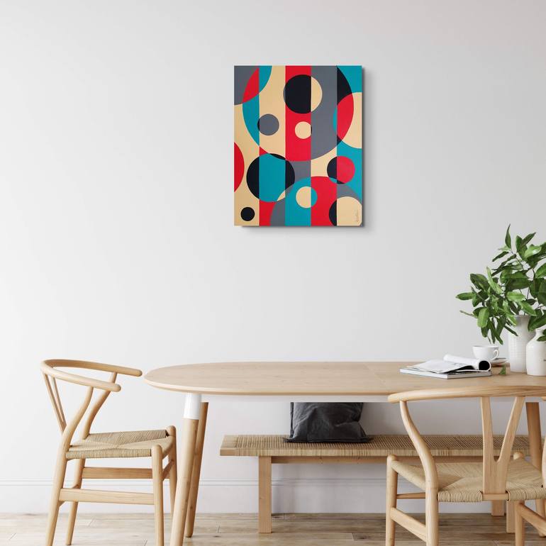 Original Abstract Geometric Painting by Tania Os