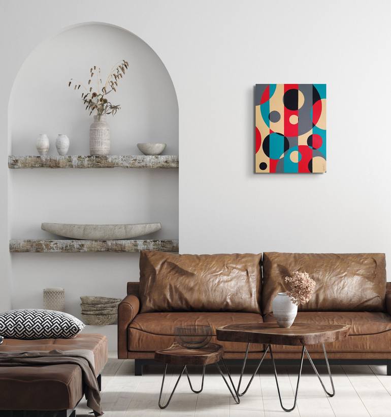 Original Abstract Geometric Painting by Tania Os