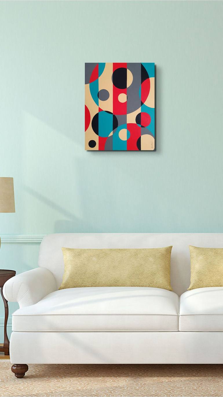 Original Abstract Geometric Painting by Tania Os