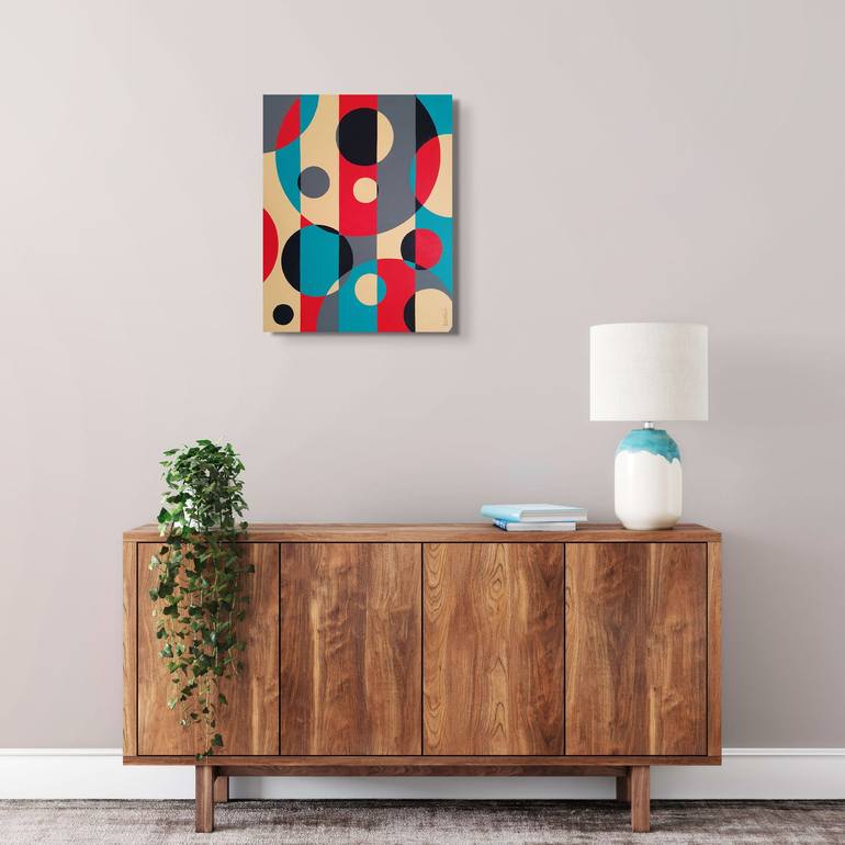 Original Abstract Geometric Painting by Tania Os