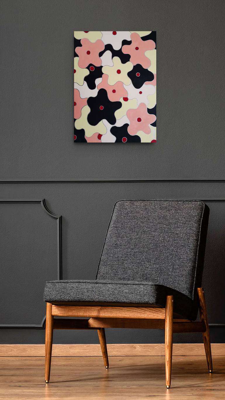Original Abstract Floral Painting by Tania Os