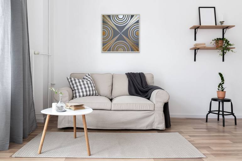 Original Abstract Geometric Painting by Tania Os