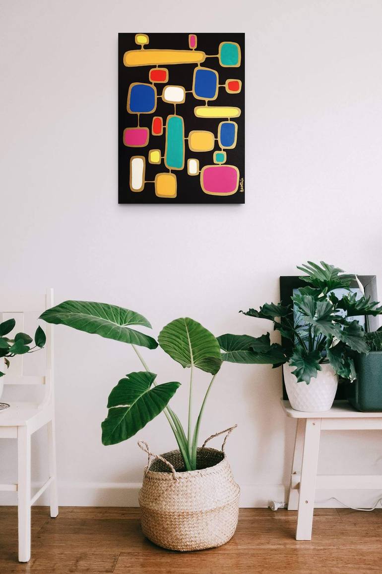 Original Abstract Geometric Painting by Tania Os